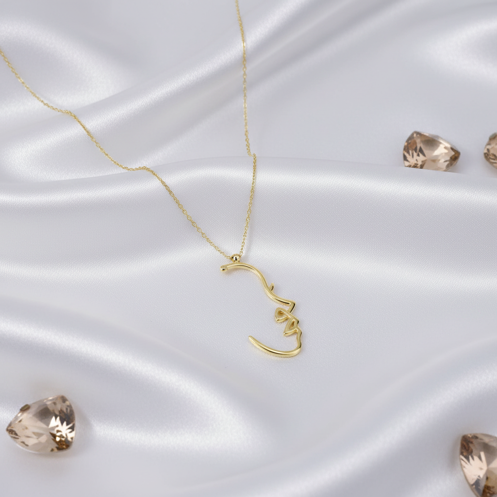 Altın Suret Kolye - Farklı Açı