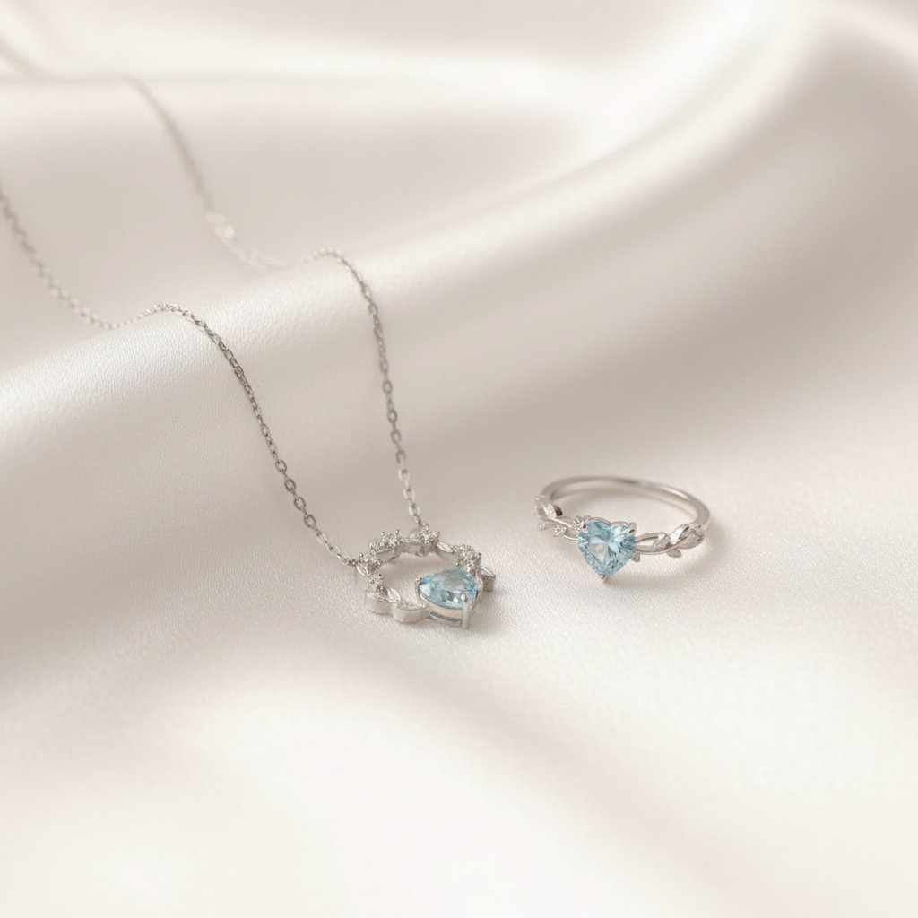Aquamarine Kalp Set